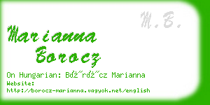 marianna borocz business card