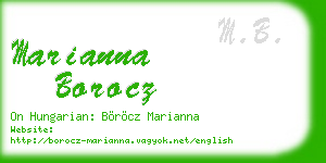 marianna borocz business card